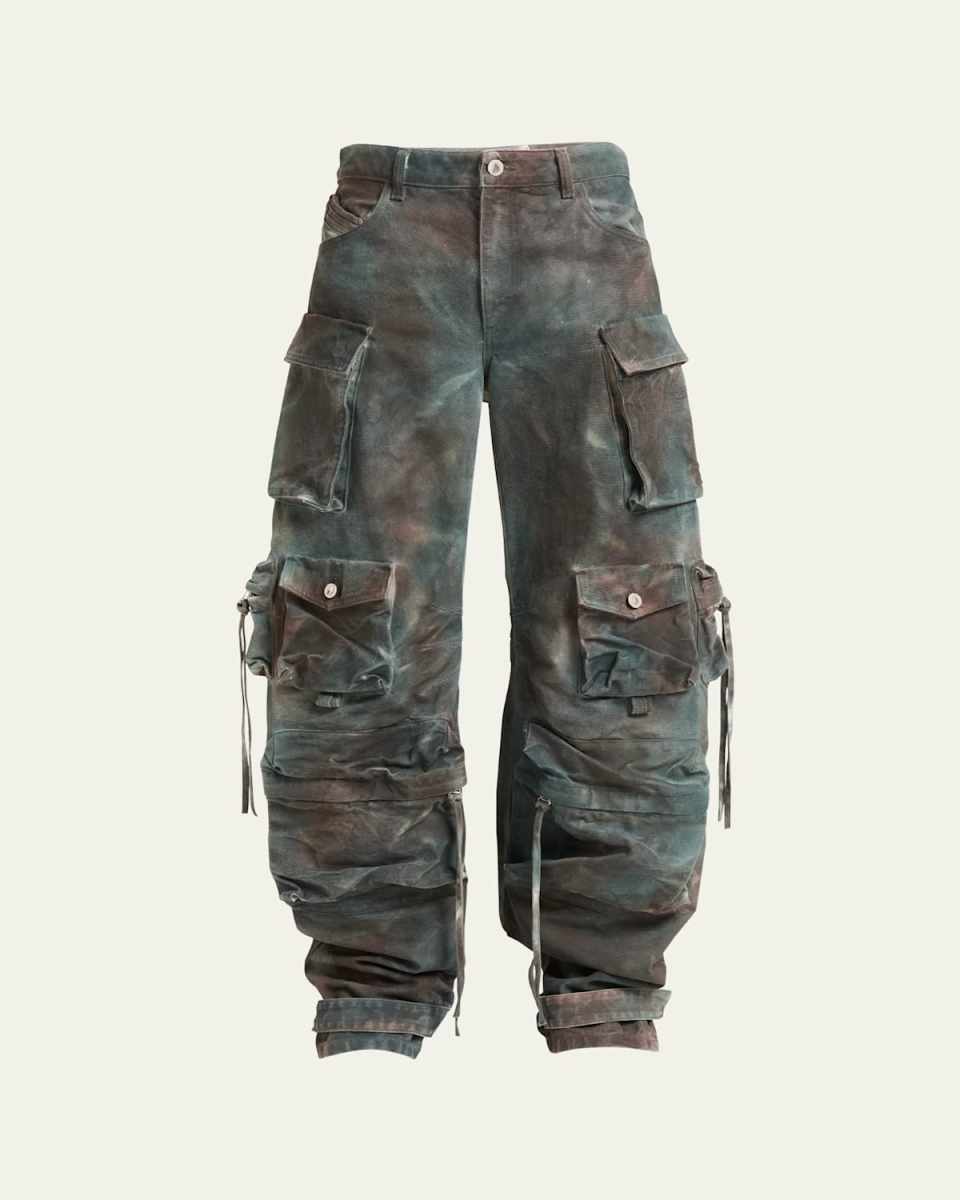 Fern Tie-Dye Long Cargo Pants